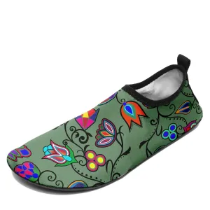 Indigenous Paisley Dark Sea Sockamoccs Kid's Sockamoccs Slip On Shoes