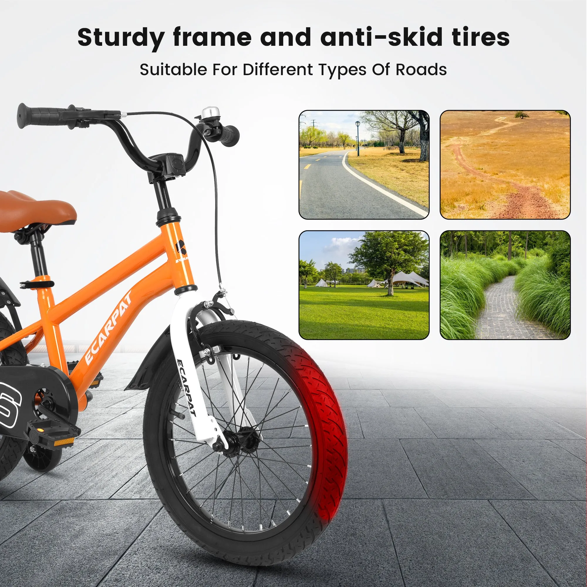 16-Inch Kids Bike with Training Wheels for Boys & Girls