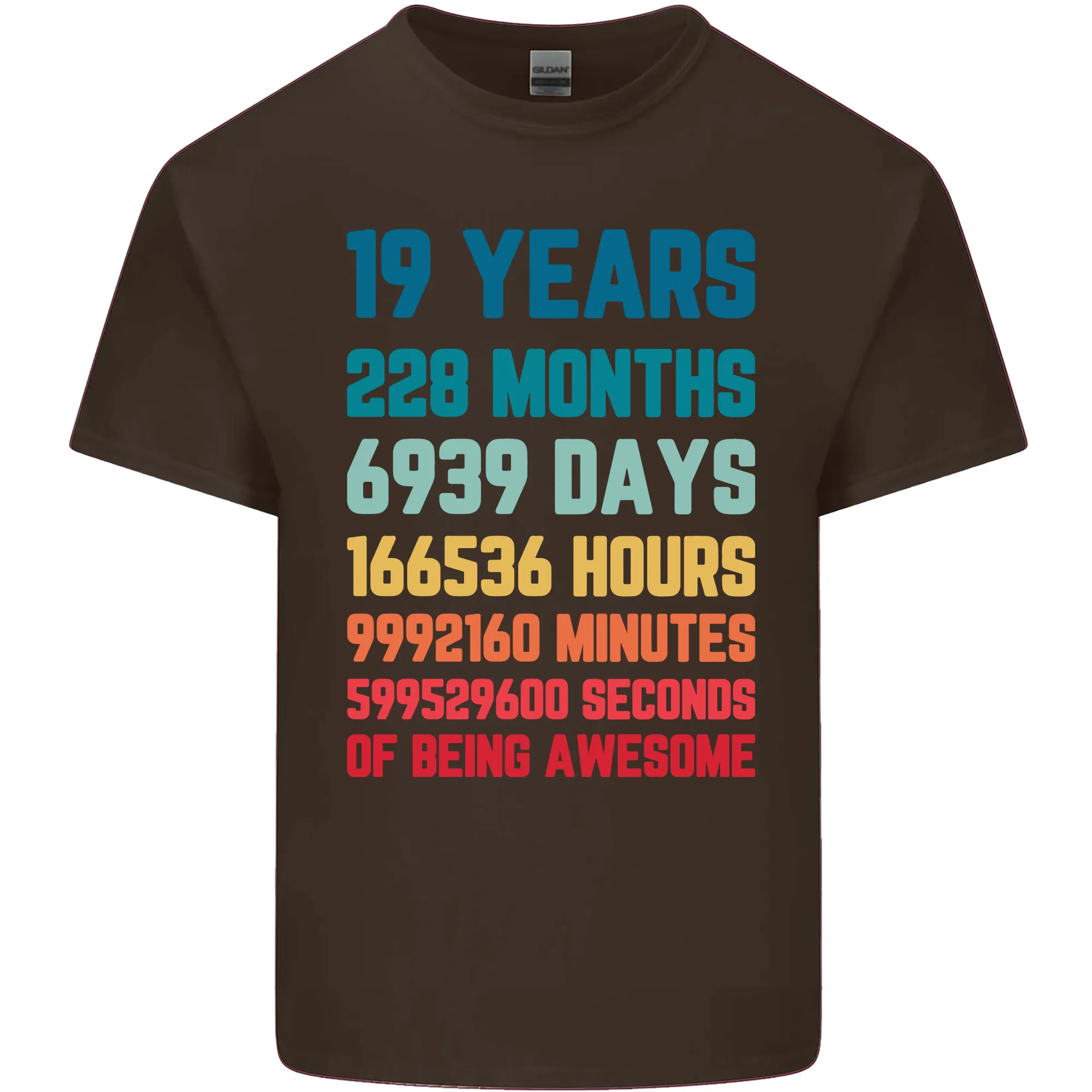 19th Birthday 19 Year Old Mens Light Cotton T-Shirt