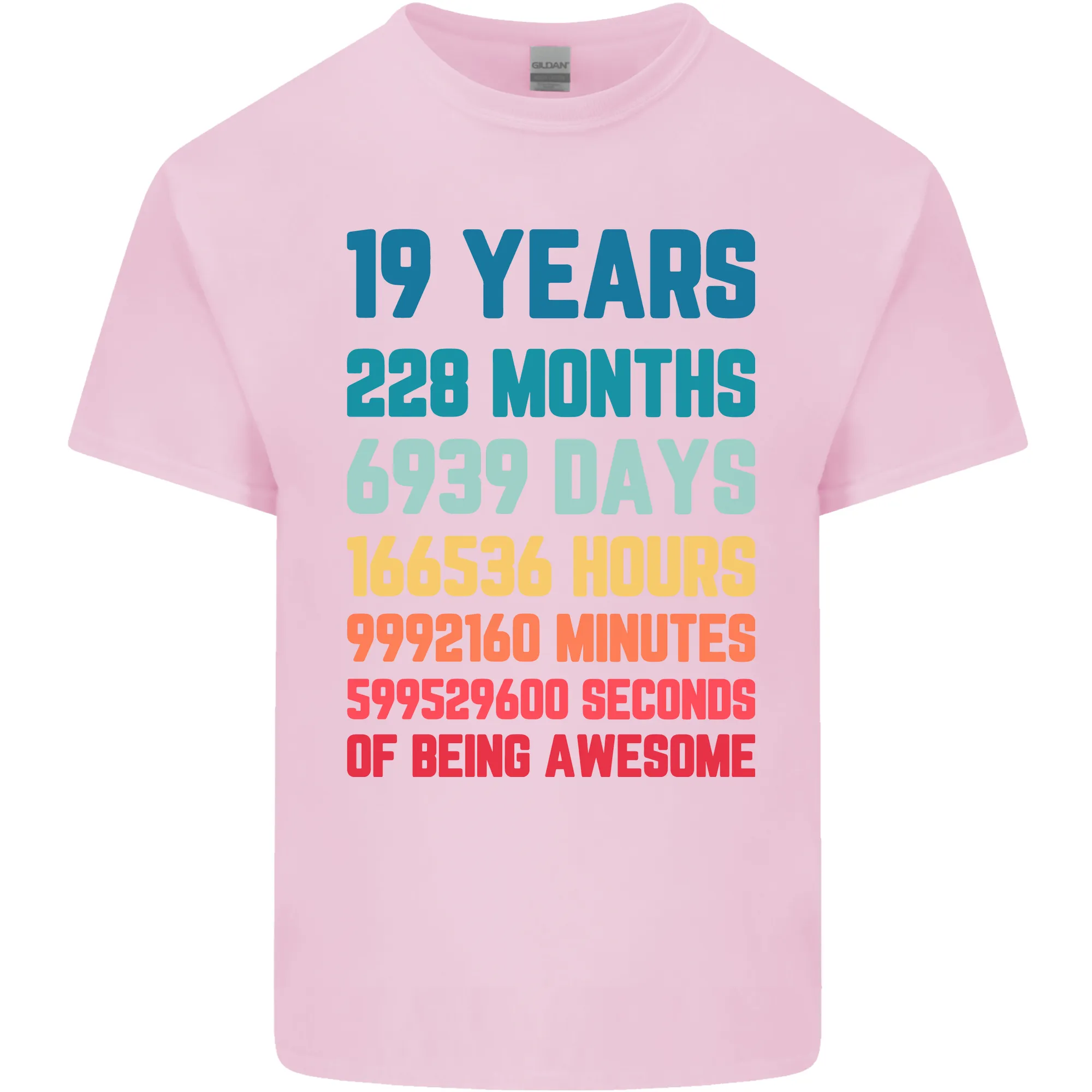 19th Birthday 19 Year Old Mens Light Cotton T-Shirt