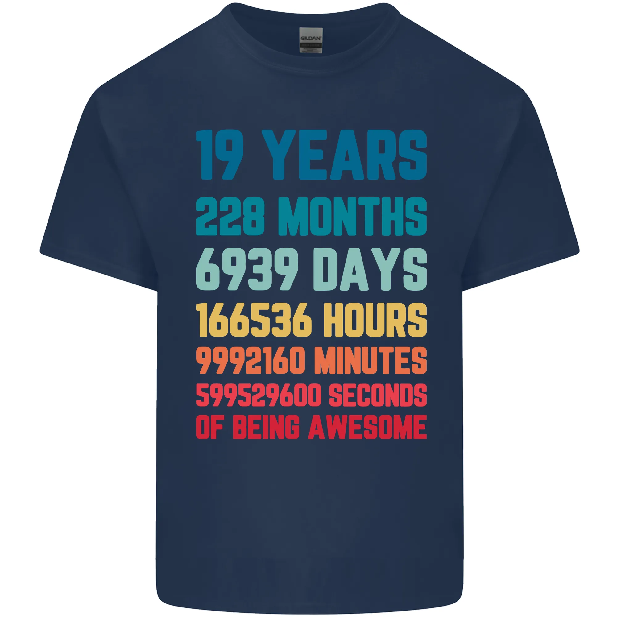 19th Birthday 19 Year Old Mens Light Cotton T-Shirt