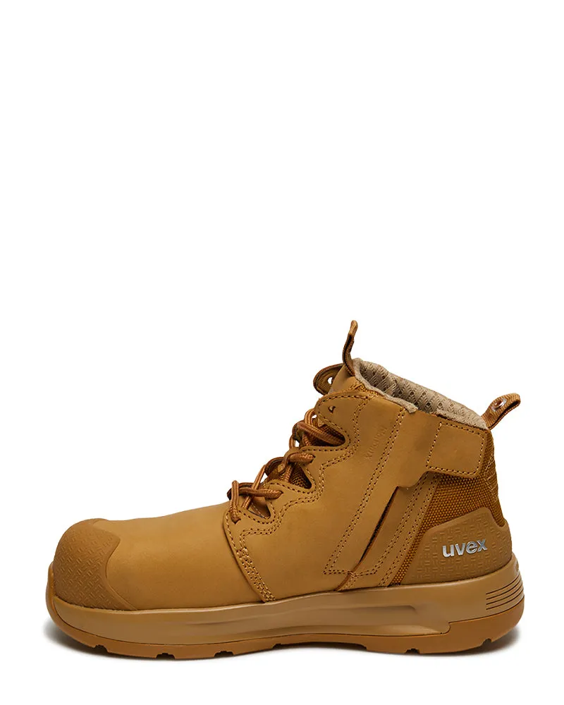 2 x-flow zip side safety boot - Tan