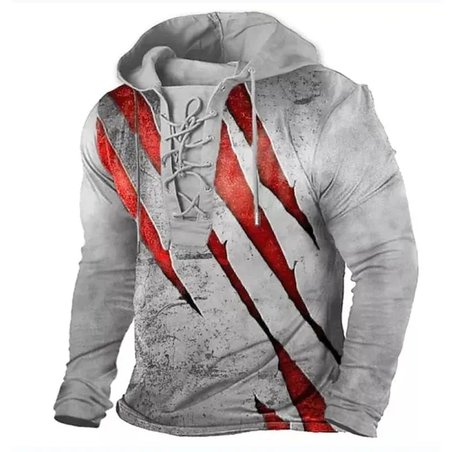 3D Vertigo Print Men's Unisex Pullover Hoodie Sweatshirt in Multicolor Hooded Graphic Design