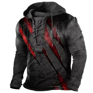 3D Vertigo Print Men's Unisex Pullover Hoodie Sweatshirt in Multicolor Hooded Graphic Design