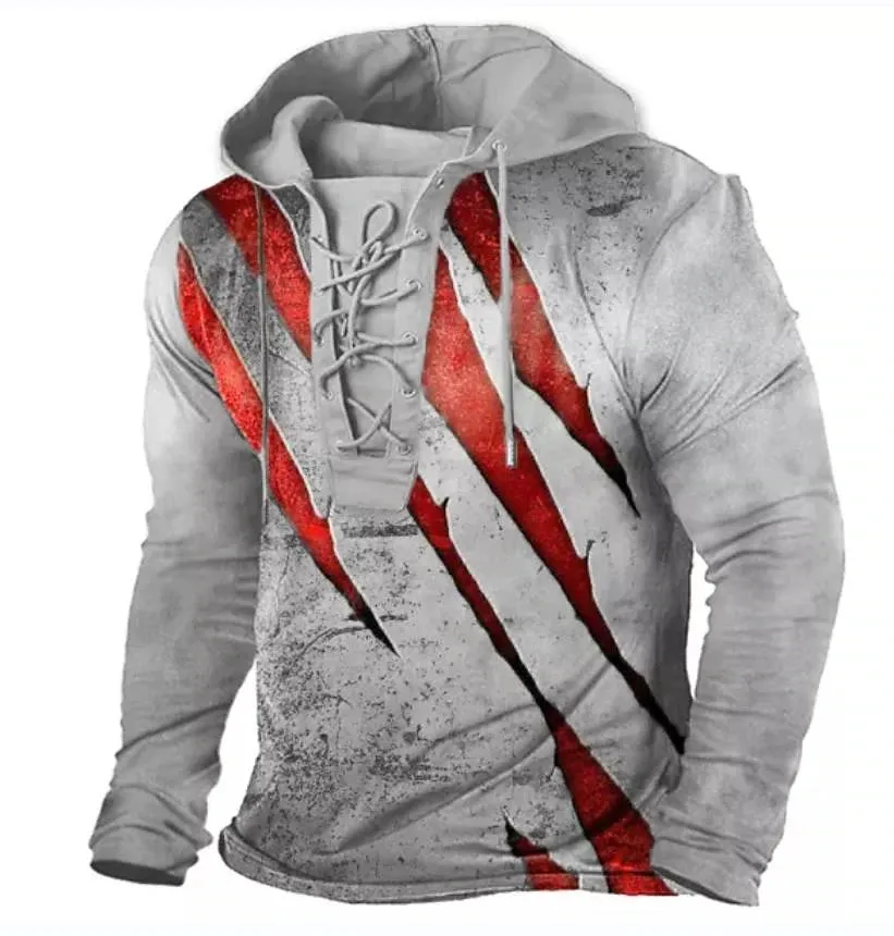 3D Vertigo Print Men's Unisex Pullover Hoodie Sweatshirt in Multicolor Hooded Graphic Design