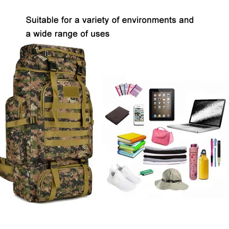 56-75L Large Capacity Travel Hiking Bag Waterproof and Scratch-resistant Backpack(Plateau Camouflage)