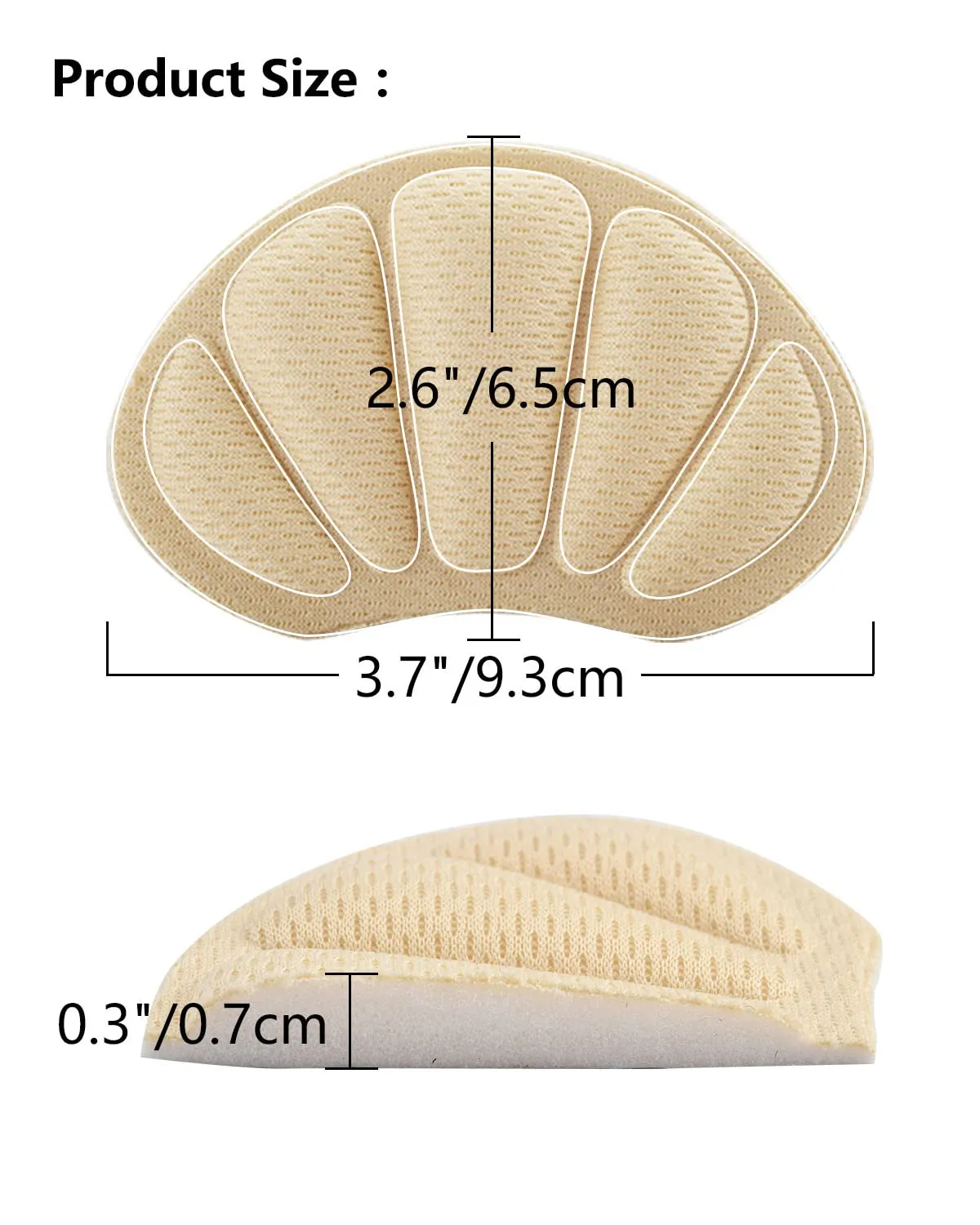 6Pairs Self-Adhesive Heel Cushion Inserts Mesh Heel Grips Pads for Too Big Shoes Loose Shoes Heel Protectors to Prevent Heel Pains Improve Shoe Fit for Women Men 6 Pairs