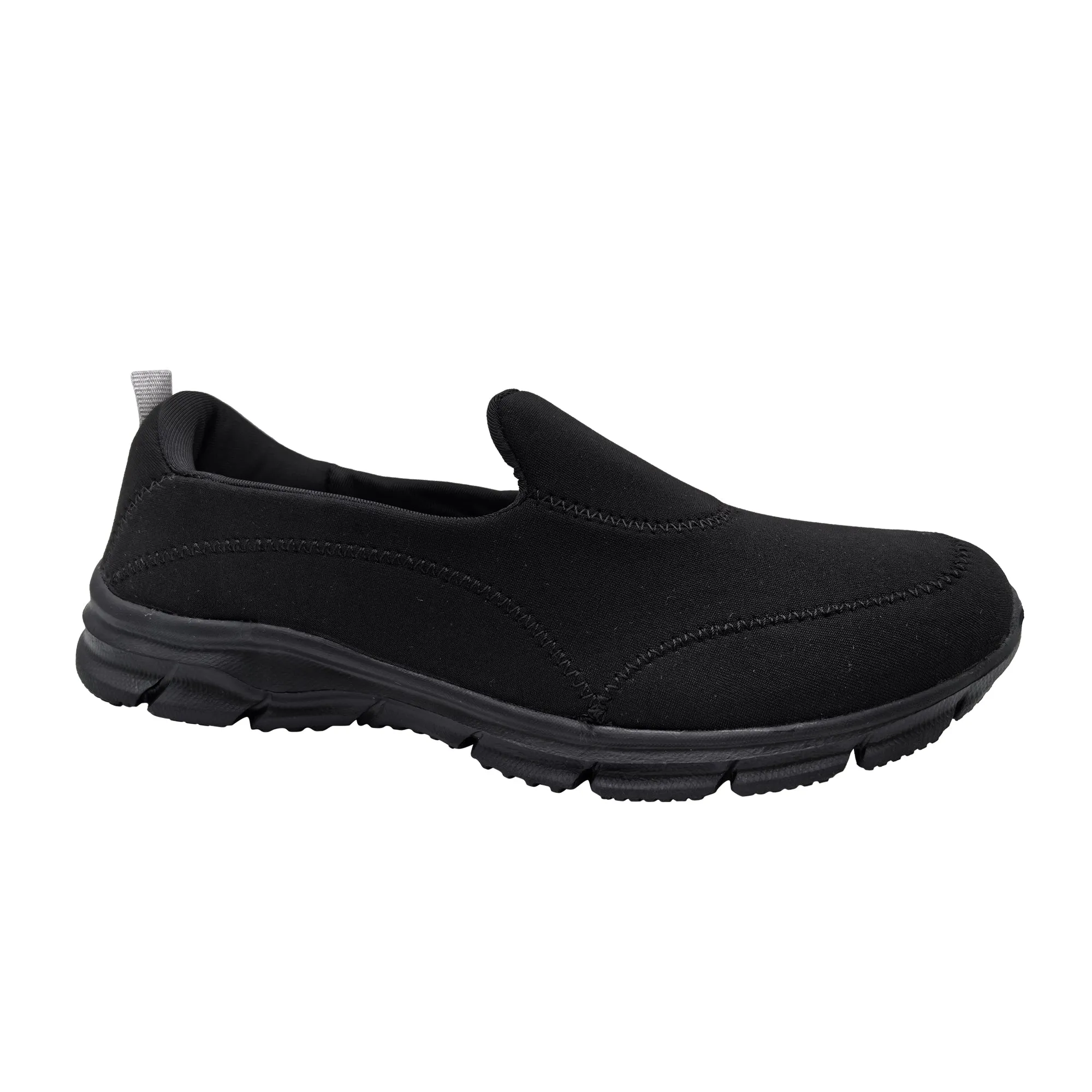 ACX Active Women's Memory Foam Basic Slip-On's, Black