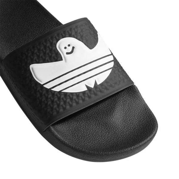 Adidas Mark Gonzales Shmoofoil Slides Core Black - Cloud White - Cloud White