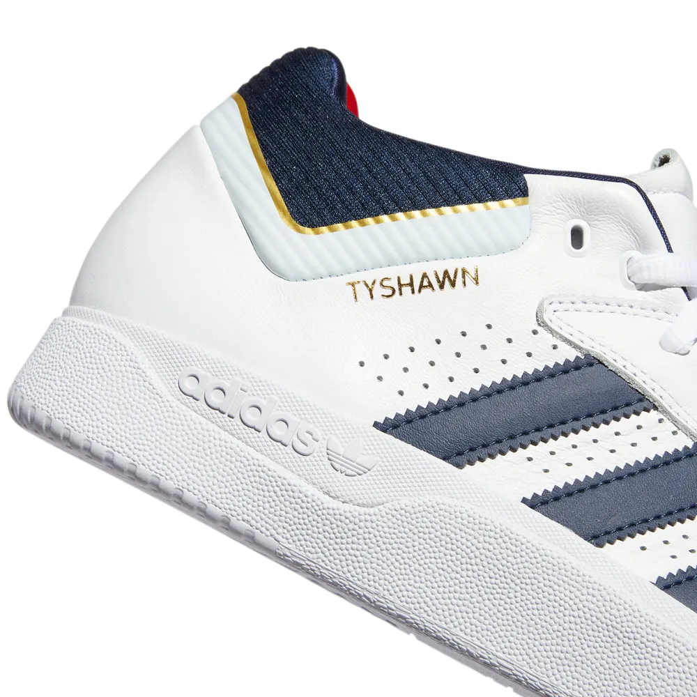 adidas SKATEBOARDING TYSHAWN SHOES // CLOUD WHITE/COLLEGIATE NAVY/GOLD METALLIC