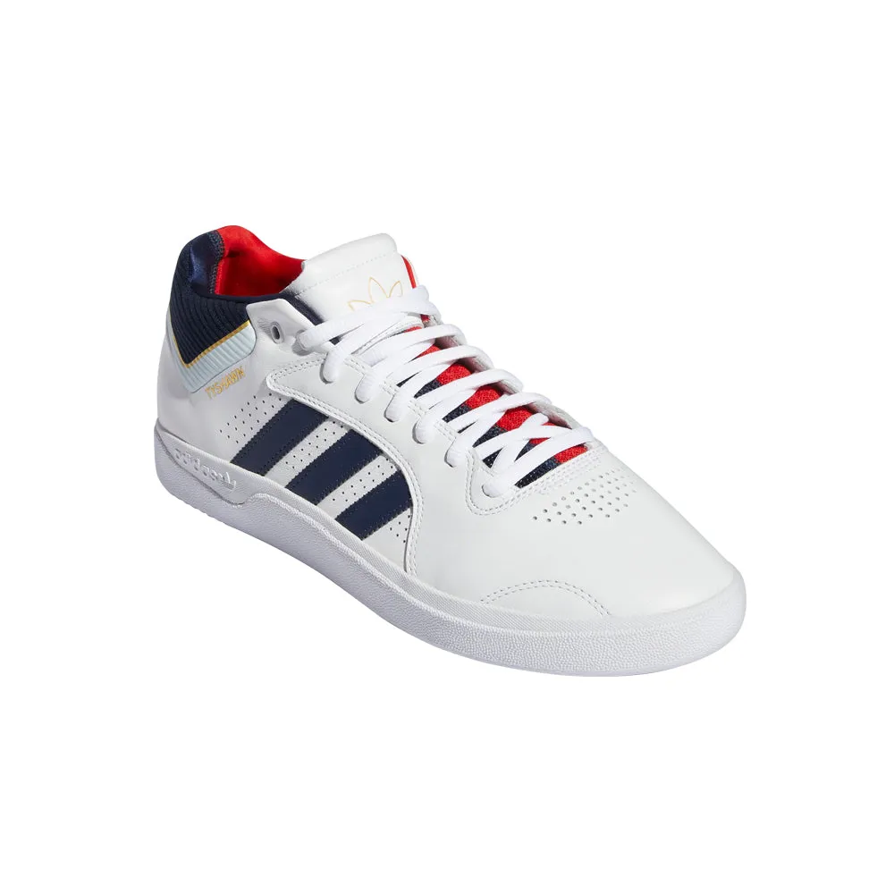 adidas SKATEBOARDING TYSHAWN SHOES // CLOUD WHITE/COLLEGIATE NAVY/GOLD METALLIC