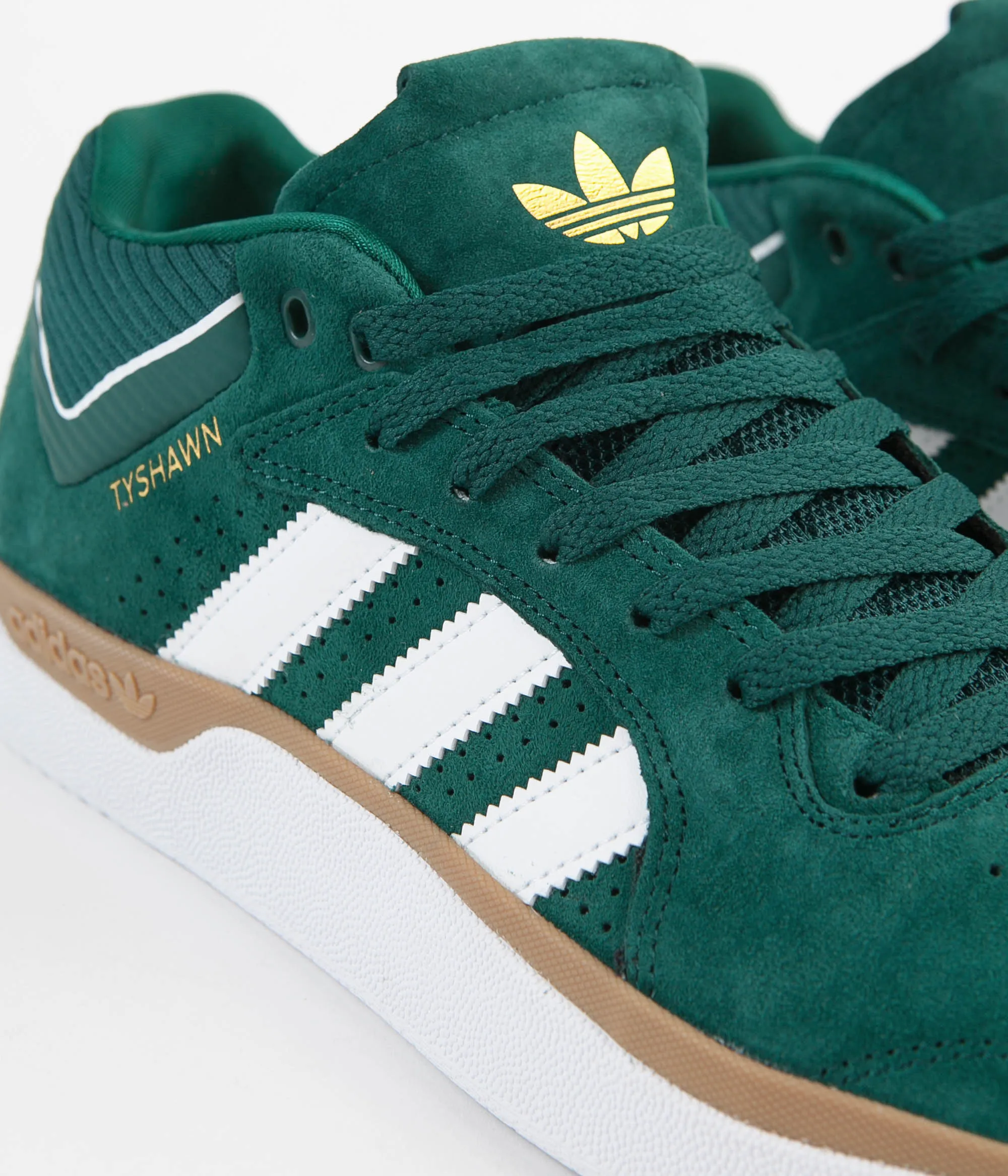 Adidas Tyshawn Shoes - Collegiate Green / White / Gum4