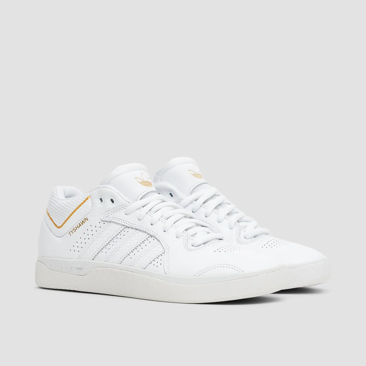 adidas Tyshawn Shoes - Footwear White/Footwear White/Gold Metallic