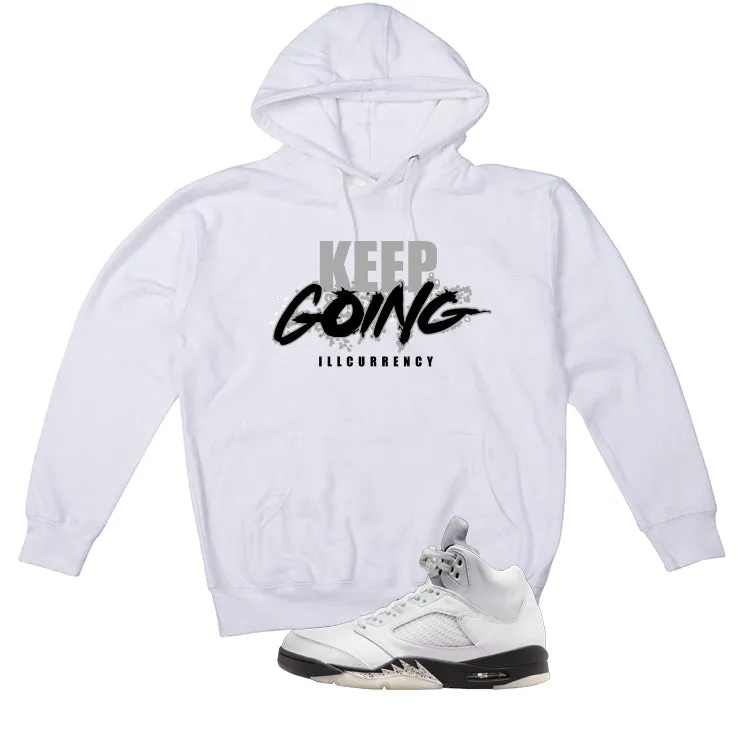 Air Jordan 5 White Black White T-Shirt (keep Going)| illcurrency