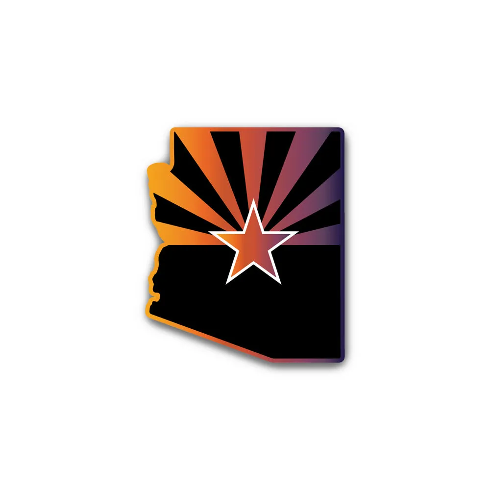 #ALLAZ 2.5"x3" Decal - Black & Sunset Gradient