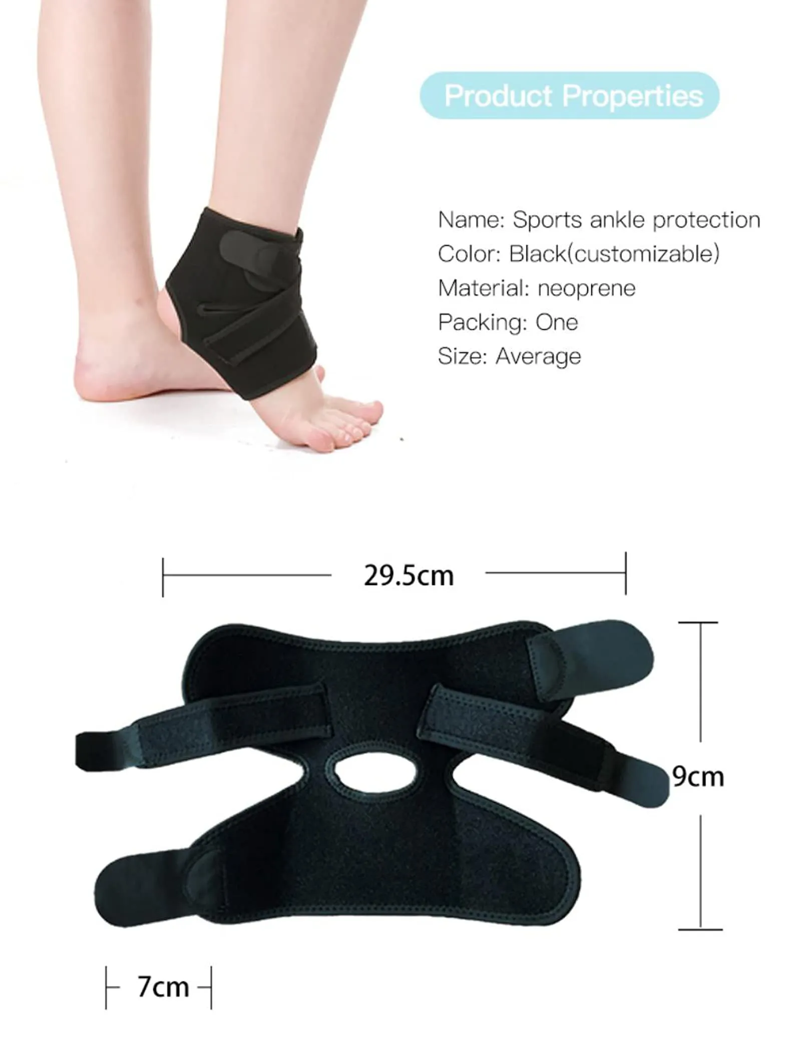 Ankle support,Ankle Brace, Ankle Protector, relief of heel and ankle pain. Adjustable, comfortable and breathable, suitable for sports, One Size Fits all, suitable for both men and women