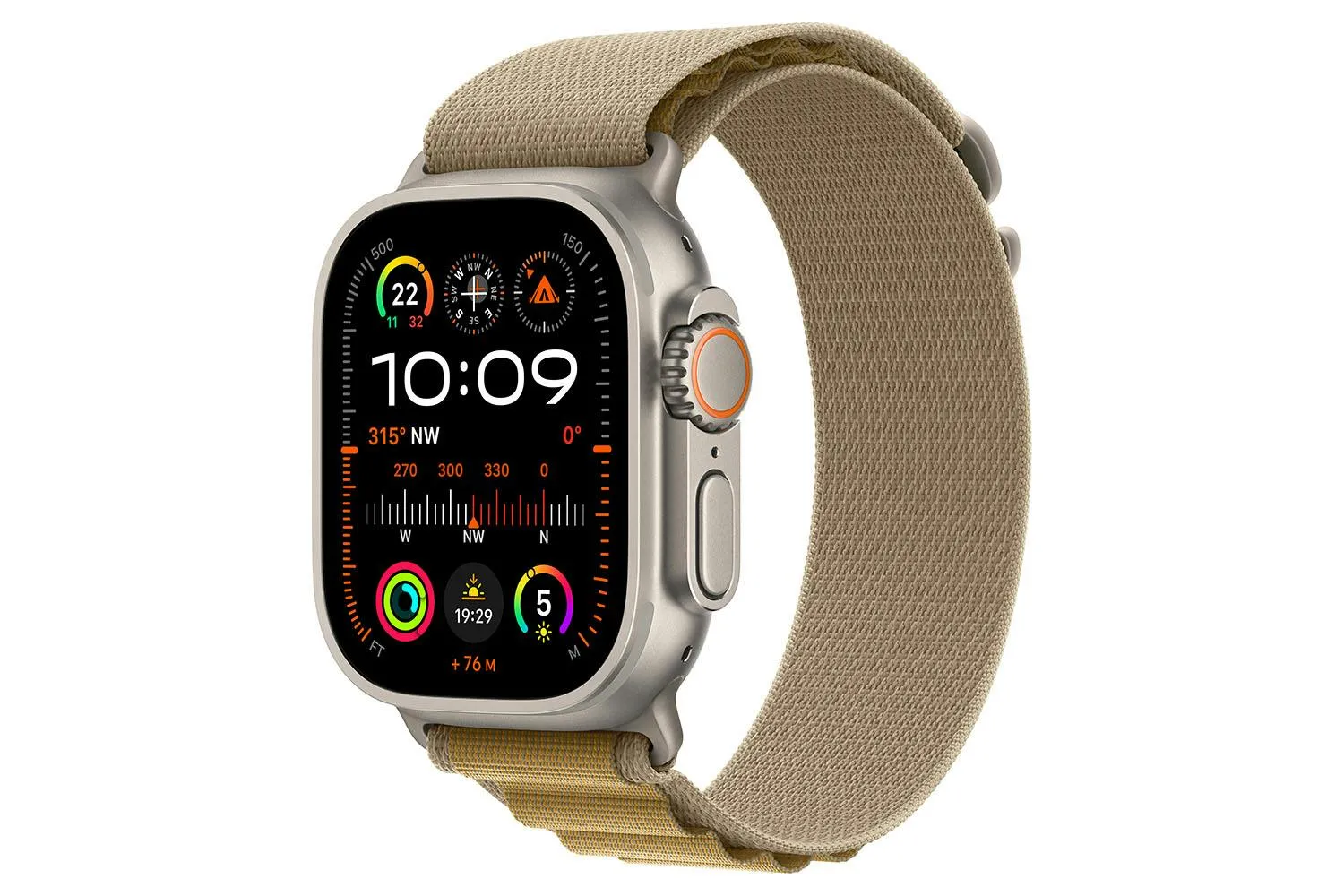 Apple Watch Ultra 2 GPS   Cellular | 49mm | Natural Titanium Case with Tan Alpine Loop Small