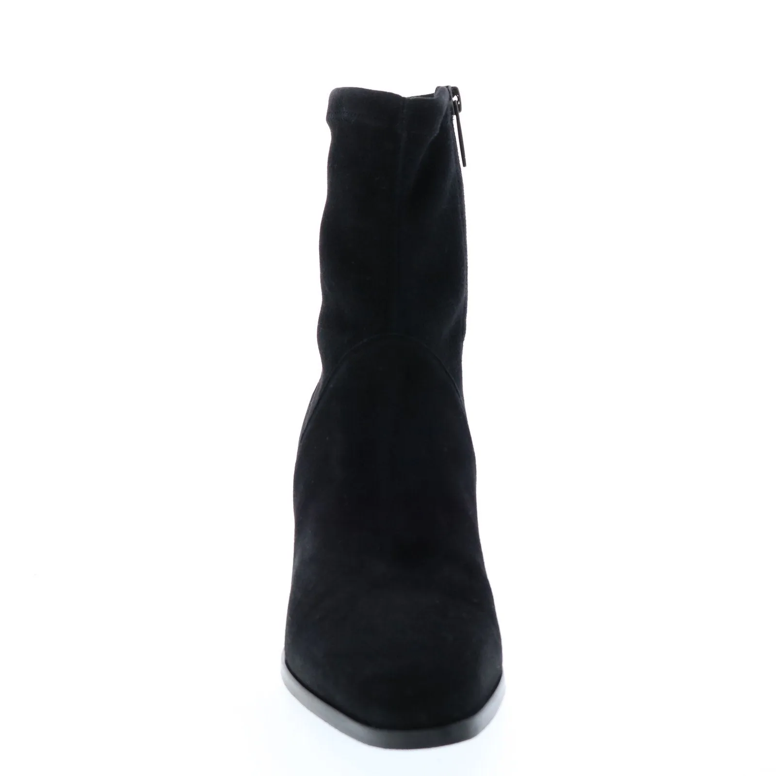 Aquatalia Tia Stretch Suede 34L3219-BLK Womens Black Suede Zipper Ankle & Booties Boots