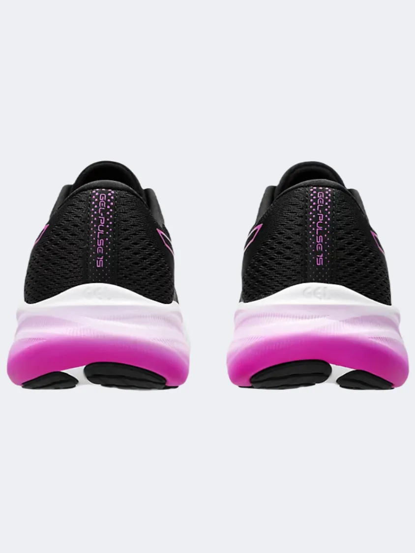 Asics Gel Pulse 15 Women Running Shoes Black/Bold Magenta