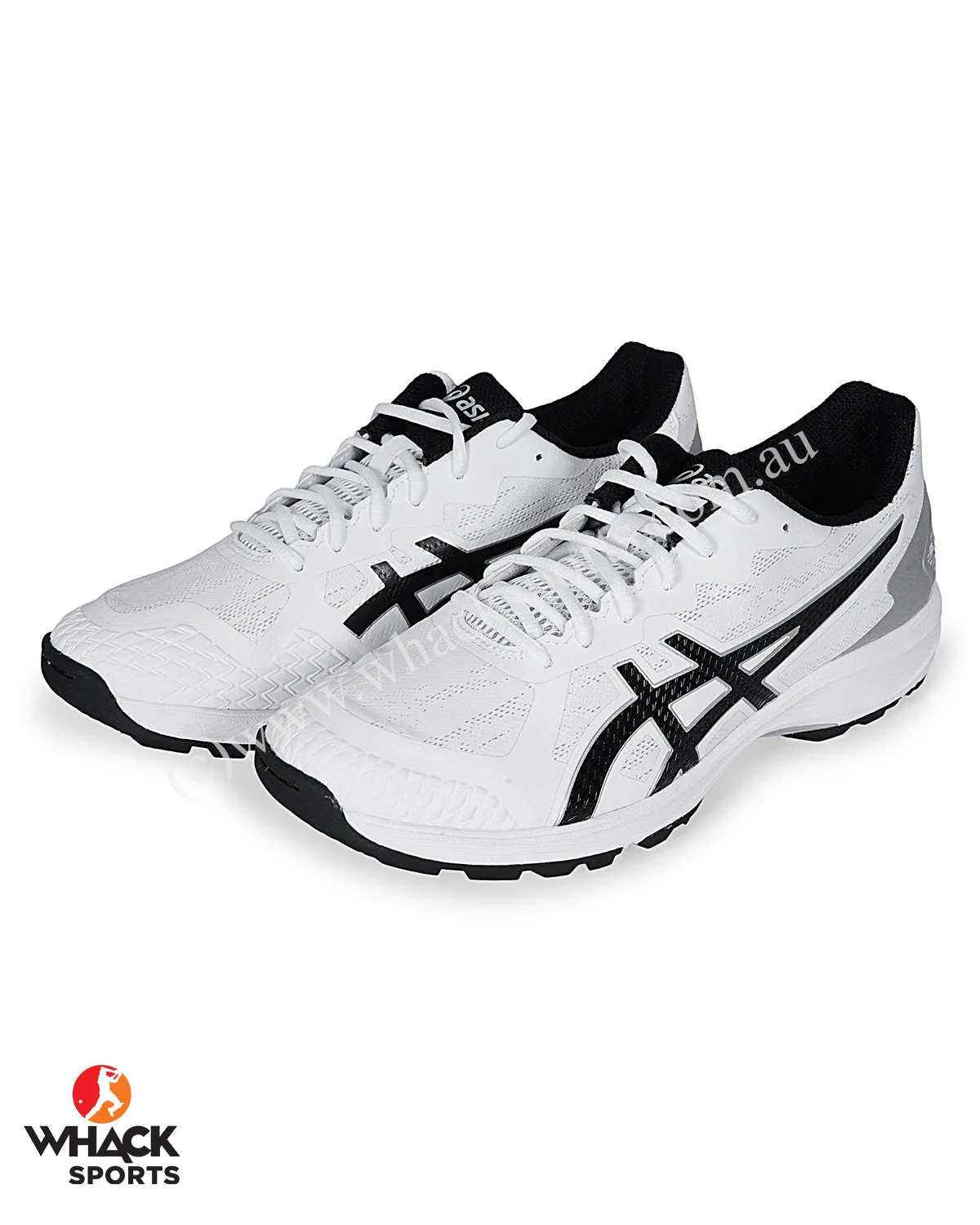 ASICS Strike Rate Cricket Shoes - Steel Spikes - White/Black