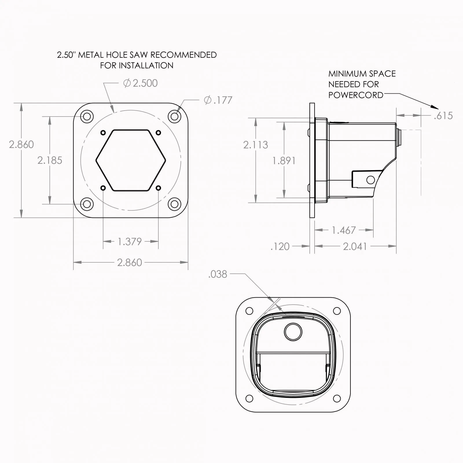 Baja Designs 381006WT S1 Flush Mount Work/Scene LED White Baja Designs