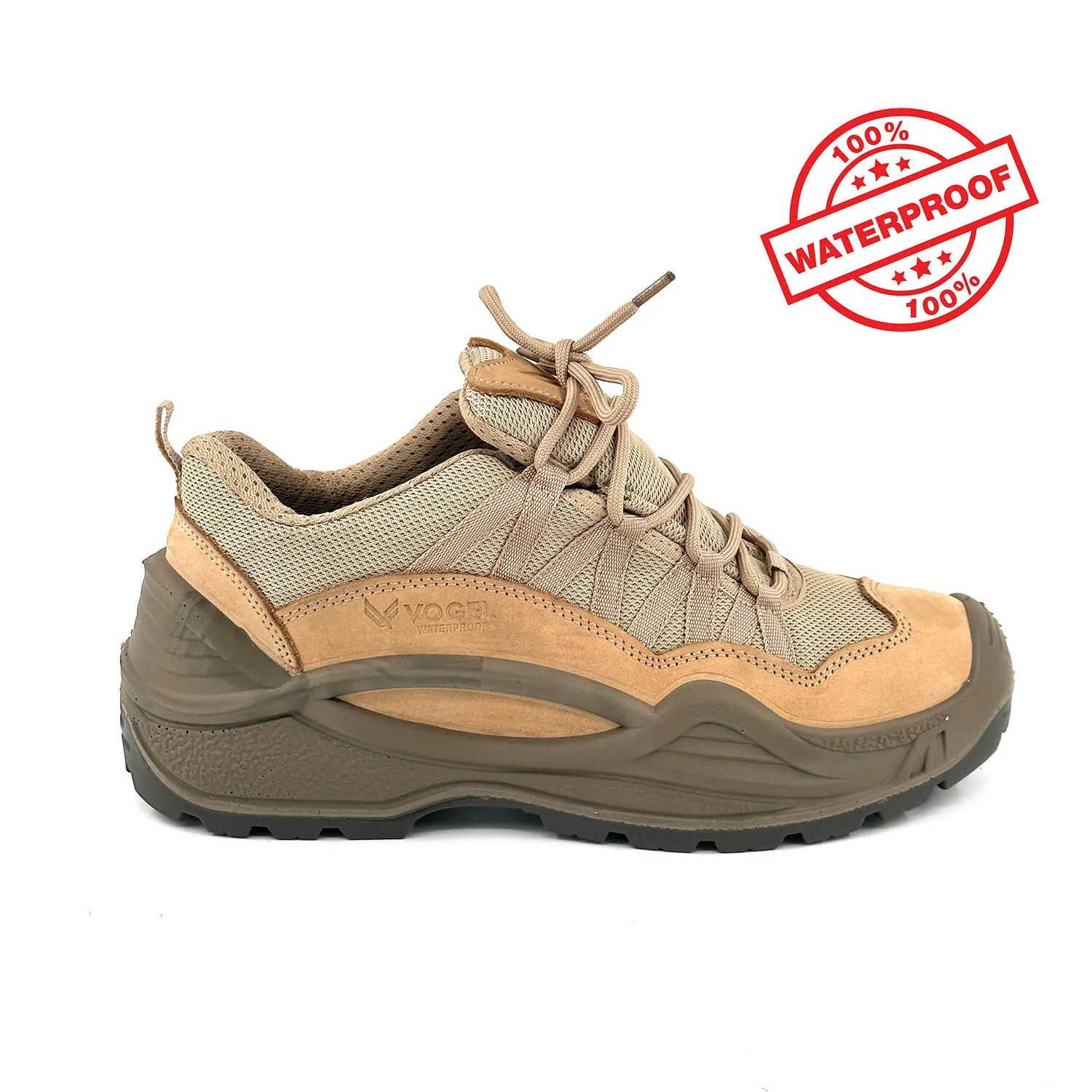 Beige Tactical Military Waterproof Outdoor Shoes (CRW3)