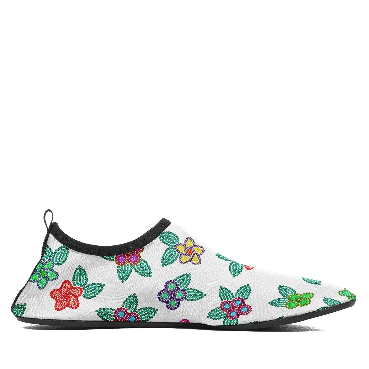 Berry Flowers White Sockamoccs Kid's Sockamoccs Slip On Shoes