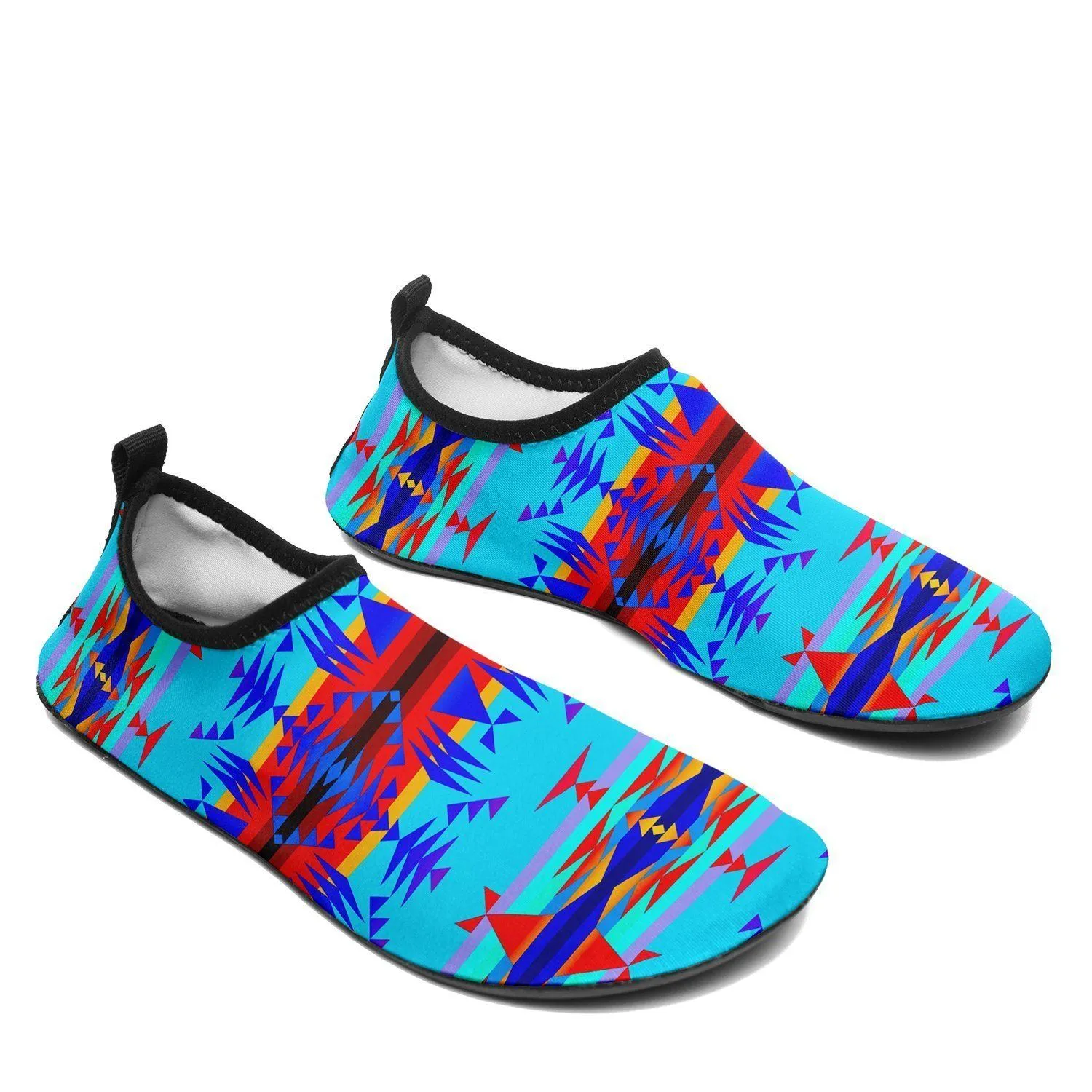 Between the Mountains Blue Sockamoccs Kid's Sockamoccs Slip On Shoes