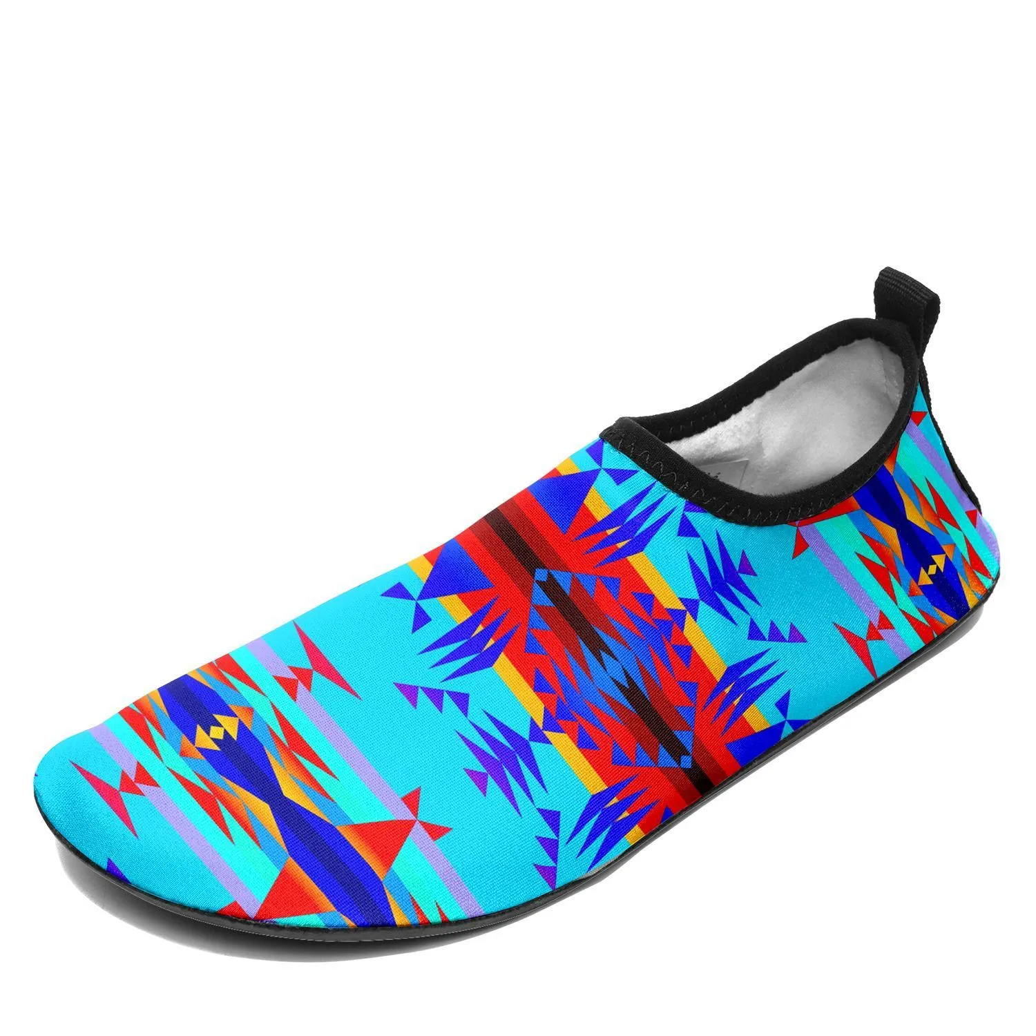 Between the Mountains Blue Sockamoccs Kid's Sockamoccs Slip On Shoes