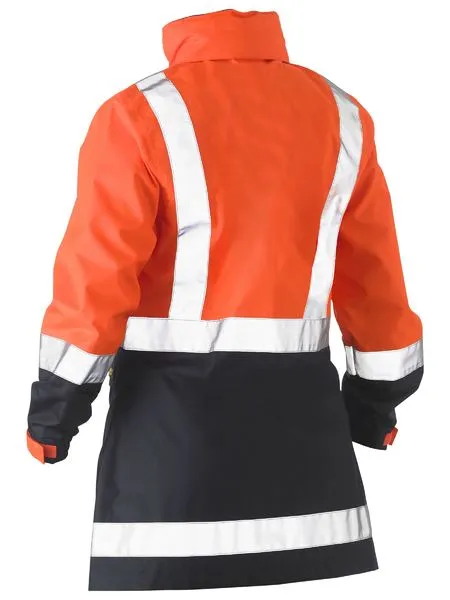 Bisley Women's H Taped Two Tone Hi Vis Rain Jacket (BJL6966T)