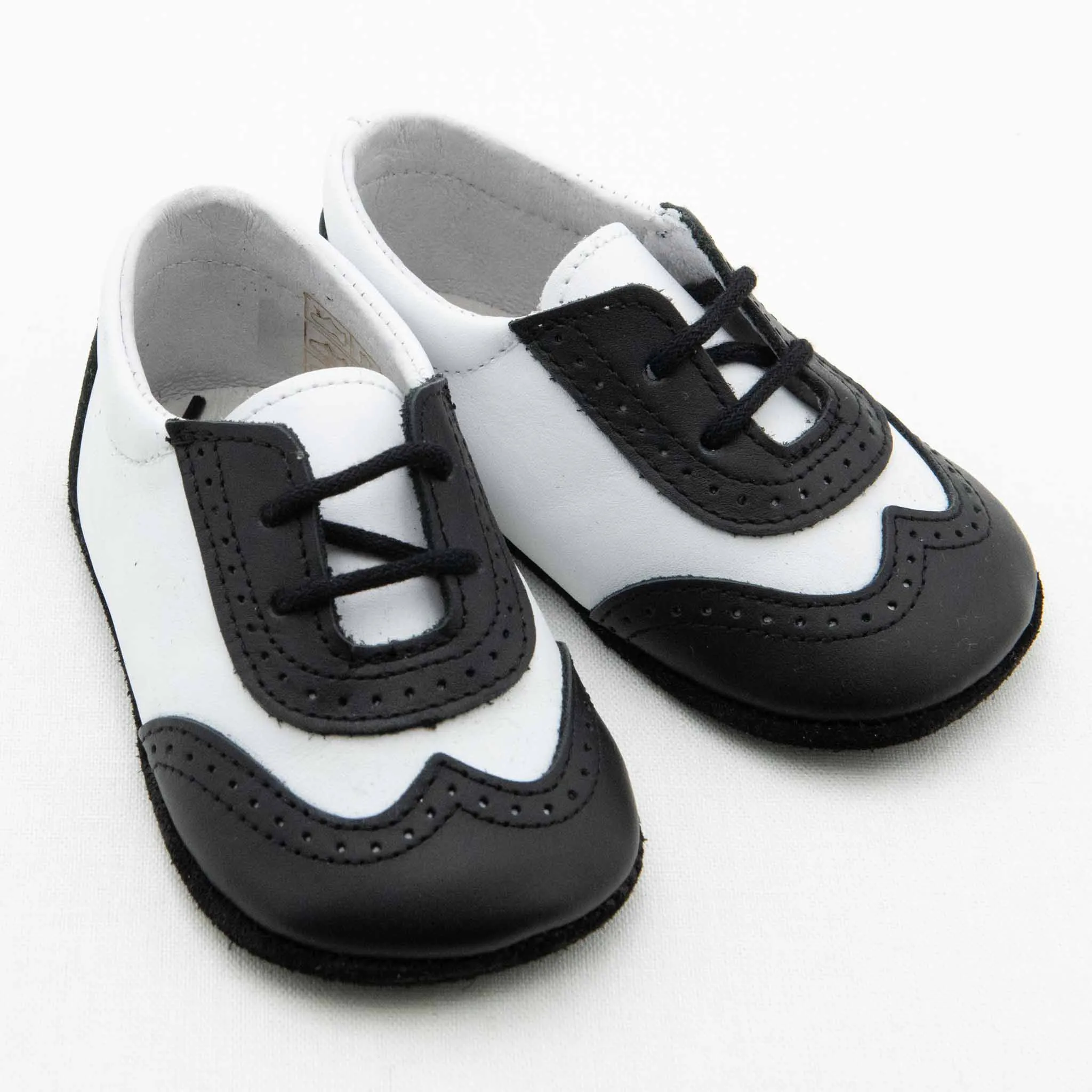 Black & White Wingtip Shoes