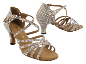 Bling Champagne Glitter Satin Ballroom Shoes