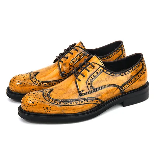 British retro handmade casual leather shoes