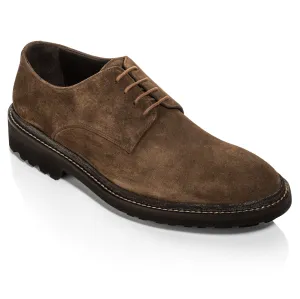 Brookdale Mid Brown Suede Lug Sole Derby