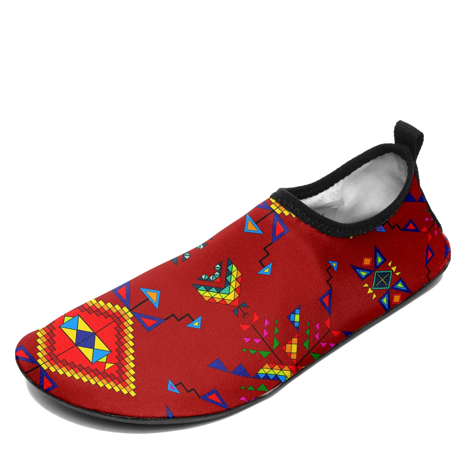 Buffalo Jump Red Kid's Sockamoccs Slip On Shoes