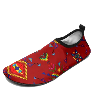 Buffalo Jump Red Kid's Sockamoccs Slip On Shoes