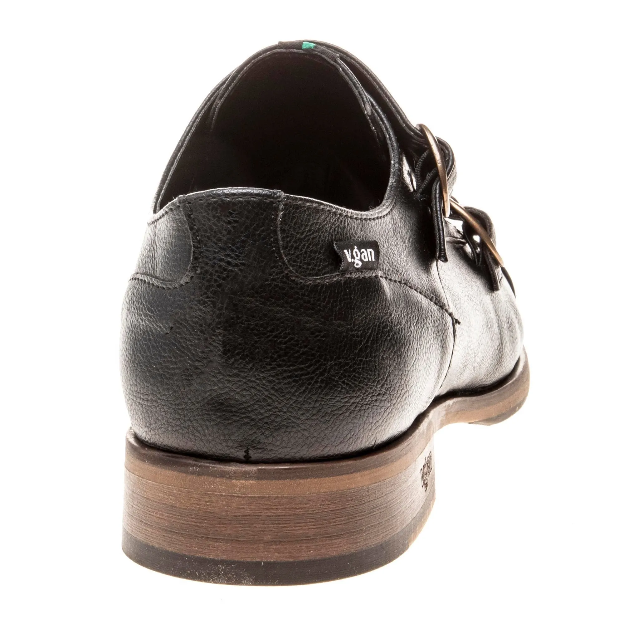 Chervil Men's Vegan Leather Monk Shoes | Black