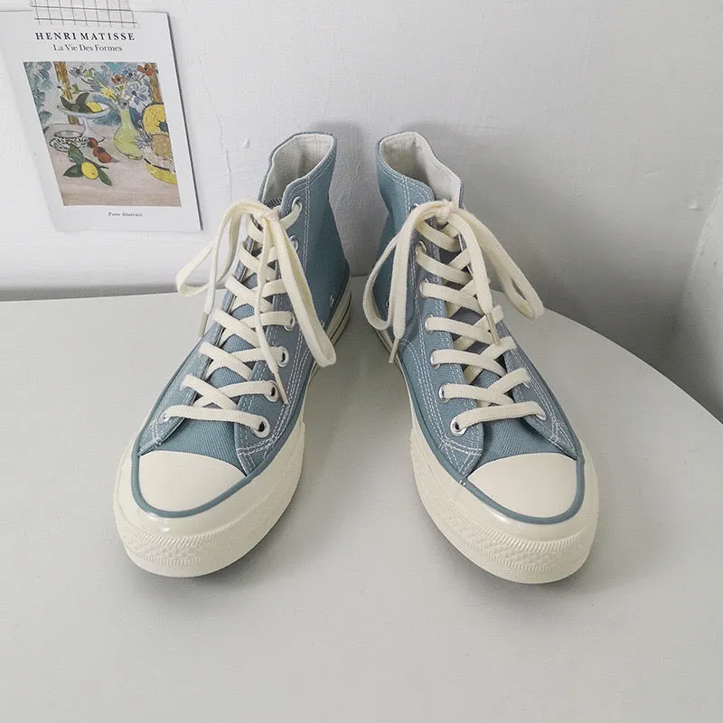 Classic High-Cut Canvas Sneakers for Women