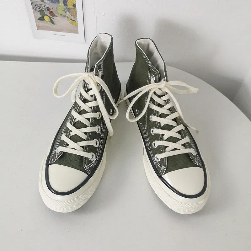 Classic High-Cut Canvas Sneakers for Women