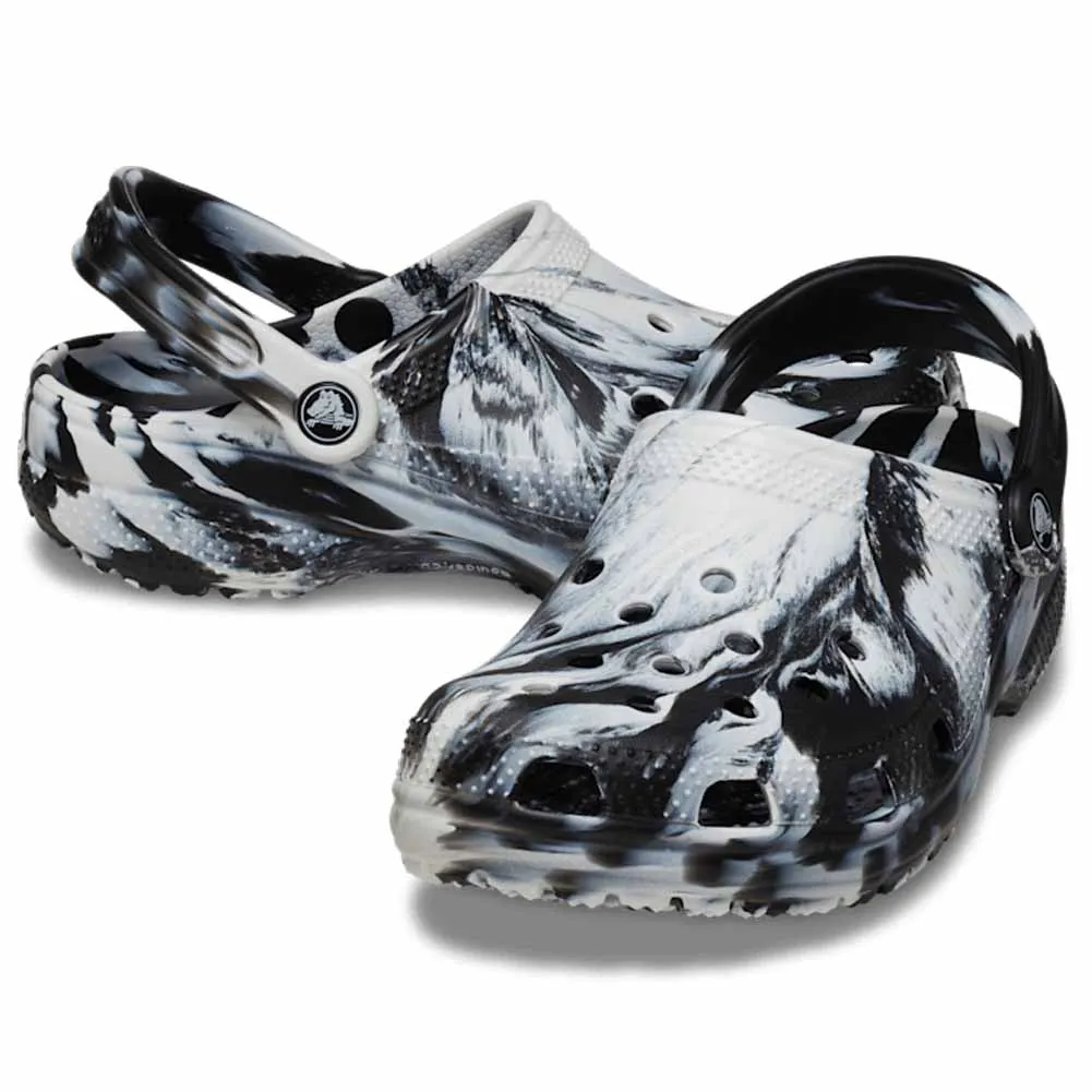 Classic Marble Clog in Pepper/Black by Crocs