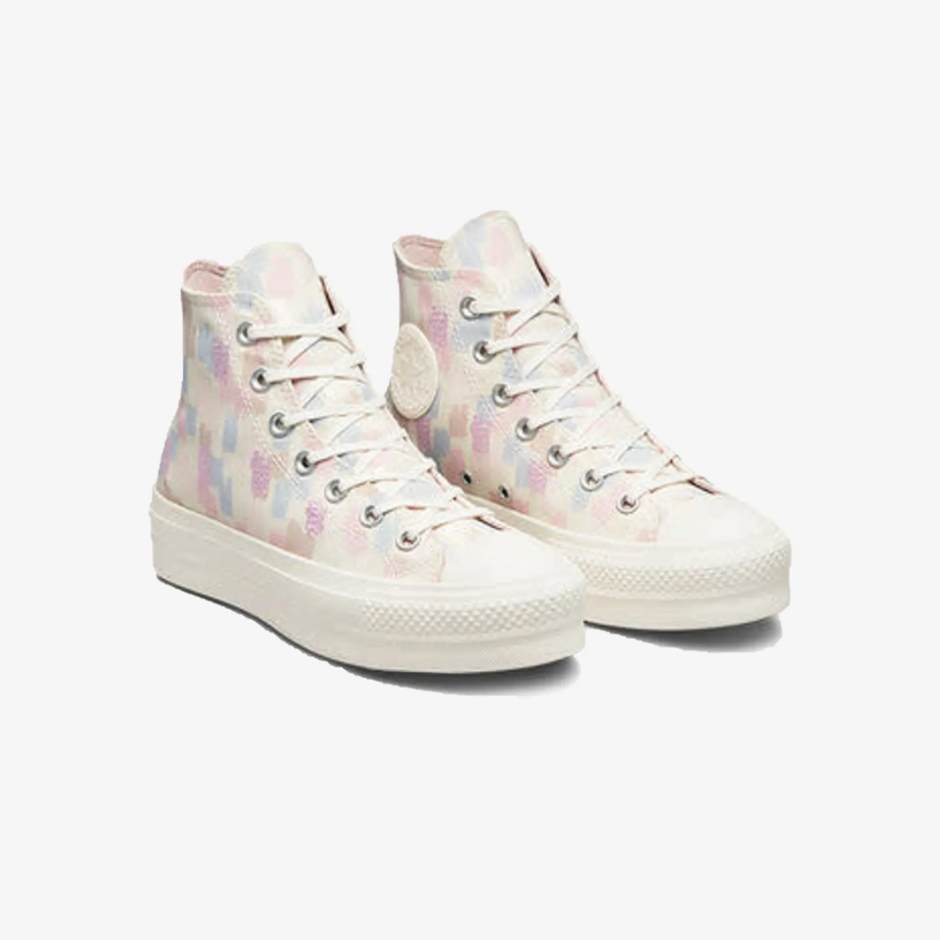 Converse | WMN'S CHUCK TAYLOR ALL STAR LIFT HIGH TOP  { EGRET/GRAVEL/ARCTIC PINK