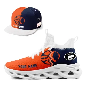 Custom Blue Orange Colorado MaxSoul Shoes and Hat Combo Offer Personalized Combo ZH-D028017-21