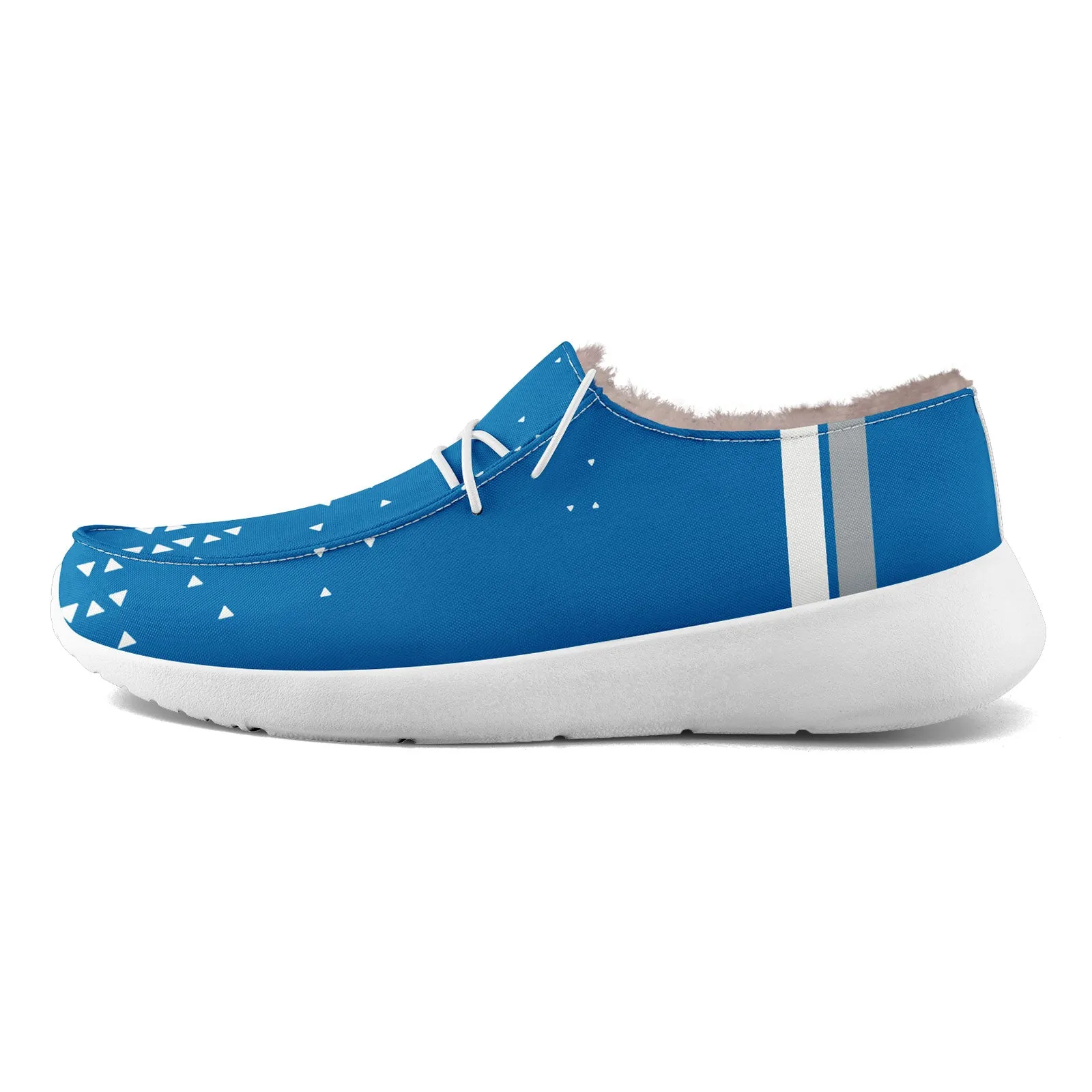 Custom Blue White Detroit Shoes Personalized Sneaker FN042-D020279-11