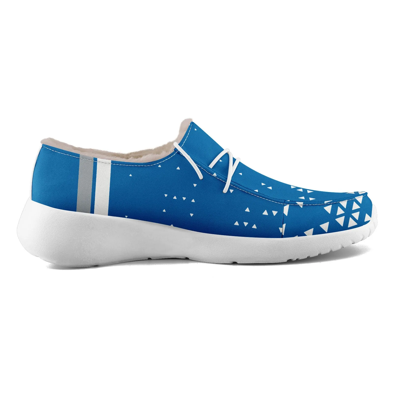 Custom Blue White Detroit Shoes Personalized Sneaker FN042-D020279-11