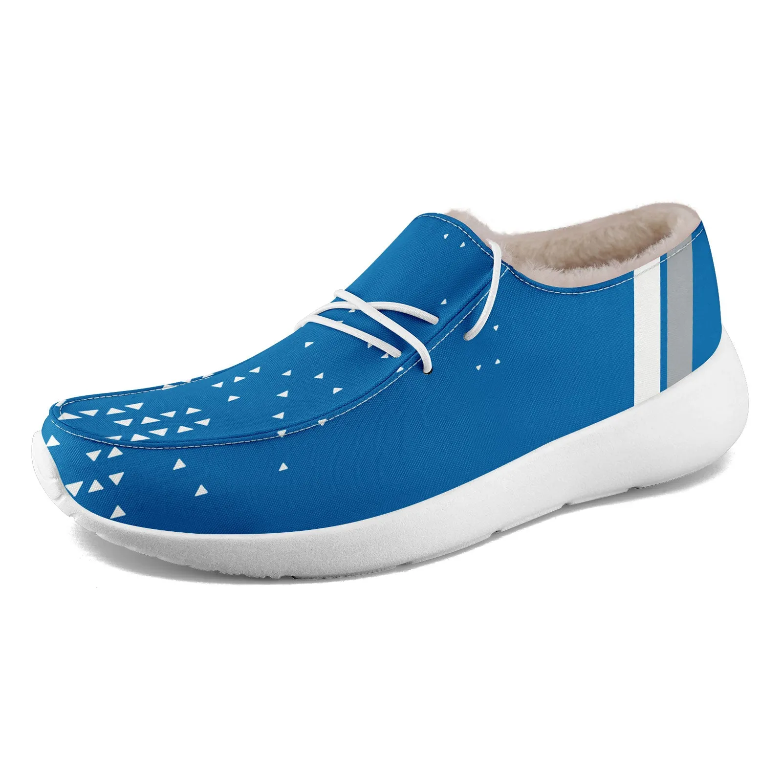 Custom Blue White Detroit Shoes Personalized Sneaker FN042-D020279-11