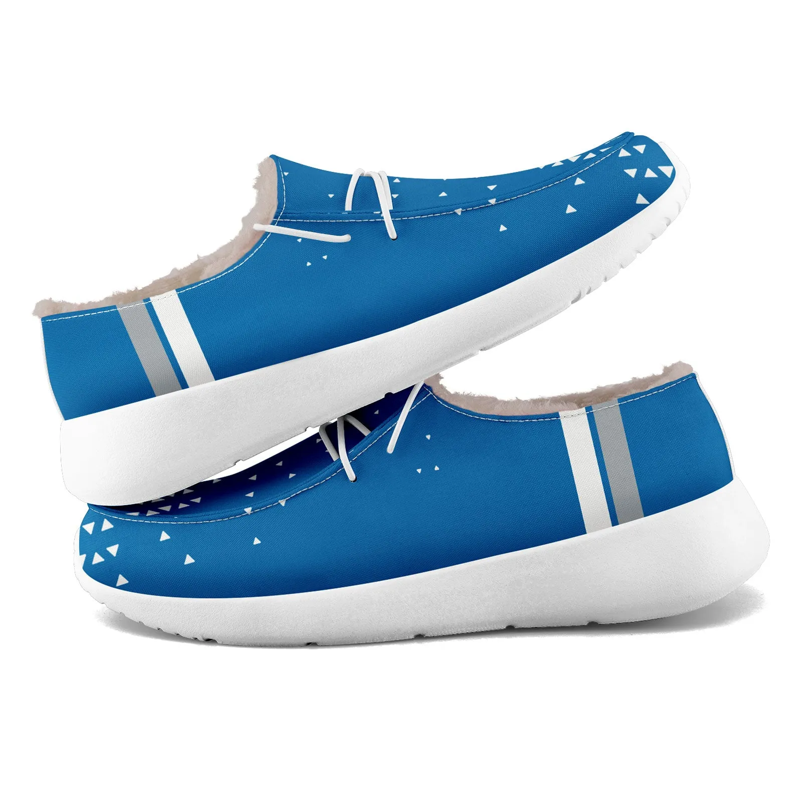 Custom Blue White Detroit Shoes Personalized Sneaker FN042-D020279-11