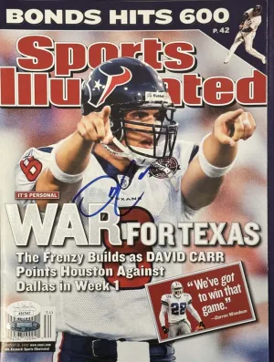 David Carr Signed Sports Illustrated 9/19/2002 Issue (JSA)