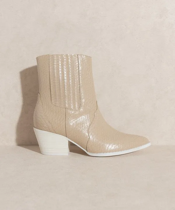 Dawn - Paneled Western Bootie