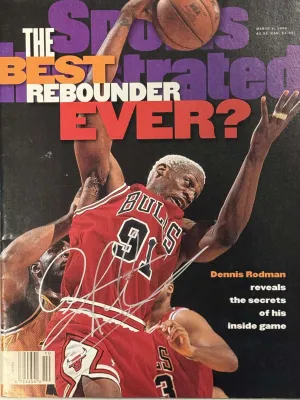 Dennis Rodman Signed Sports Illustrated 3/4/1996 Issue (JSA)