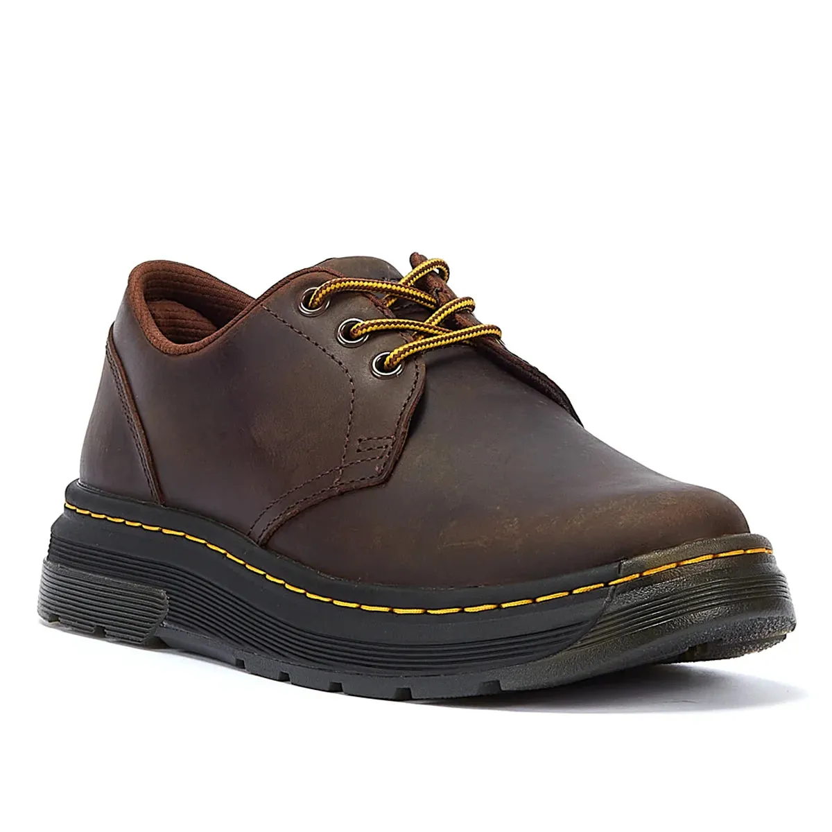 Dr. Martens Crewson Lo Crazy Horse Dark Brown Lace-Up Shoes